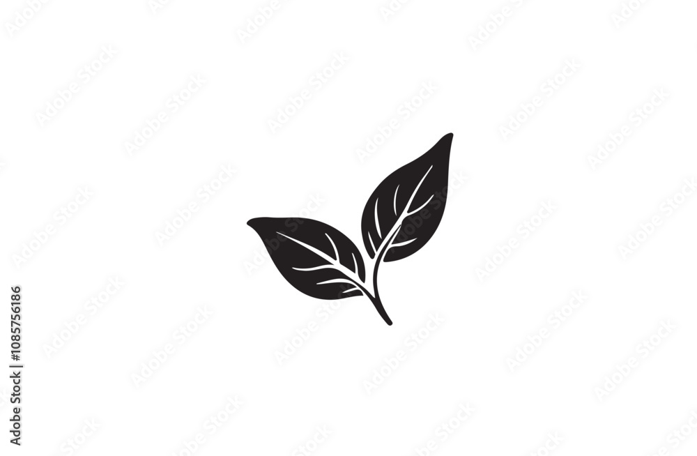 basil silhouette vector outline art illustration logo design basil silhouette vector outline art illustration logo design