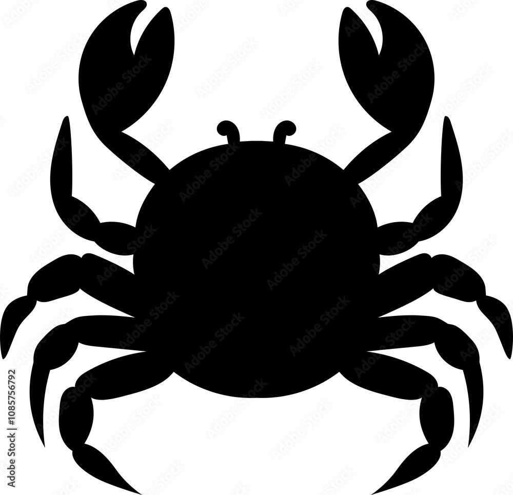 vector illustration of a crab