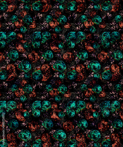 Seamless Pattern Illustrations for Designing in Unique and vibrant digital textile designs, crafted to bring elegance and sophistication to any fabric. Perfect for fashion, home decor
 photo