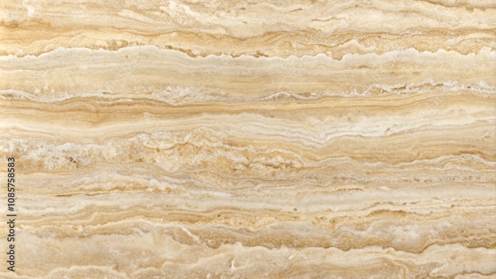 Fototapeta premium Abstract Beige Travertine Texture with Wavy Pattern, travertine, texture, abstract