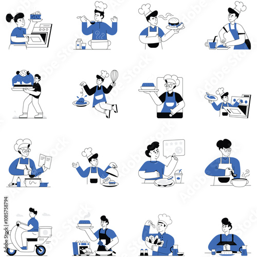 Flat vector illustration pack, Illustration Collection, Business illustration, vector illustration, Minimal Illustration Collection, Social illustration collection, flat illustrations pack, 