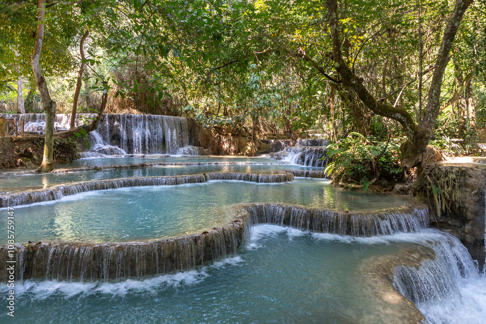 Tat Kuang Si waterfall. Luang Prabang, Laos.