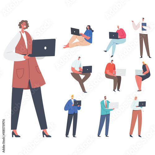 Flat vector illustration pack, Illustration Collection, Business illustration, vector illustration, Minimal Illustration Collection, Social illustration collection, flat illustrations pack, 