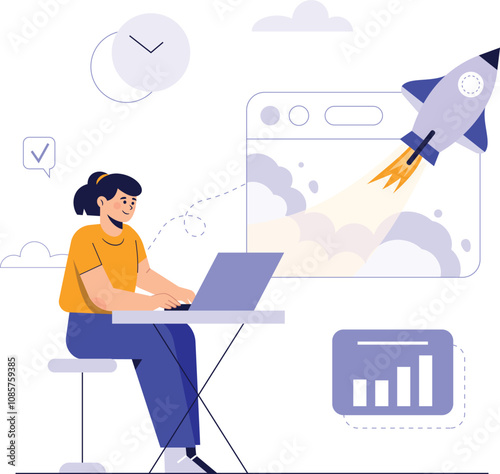 Flat vector illustration pack, Illustration Collection, Business illustration, vector illustration, Minimal Illustration Collection, Social illustration collection, flat illustrations pack, 