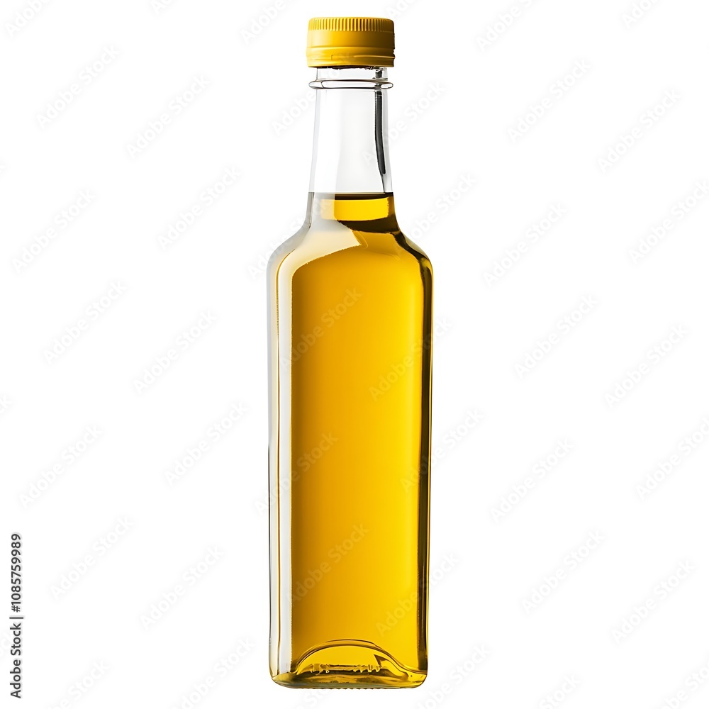 Sunflower Oil isolated on white background, close up