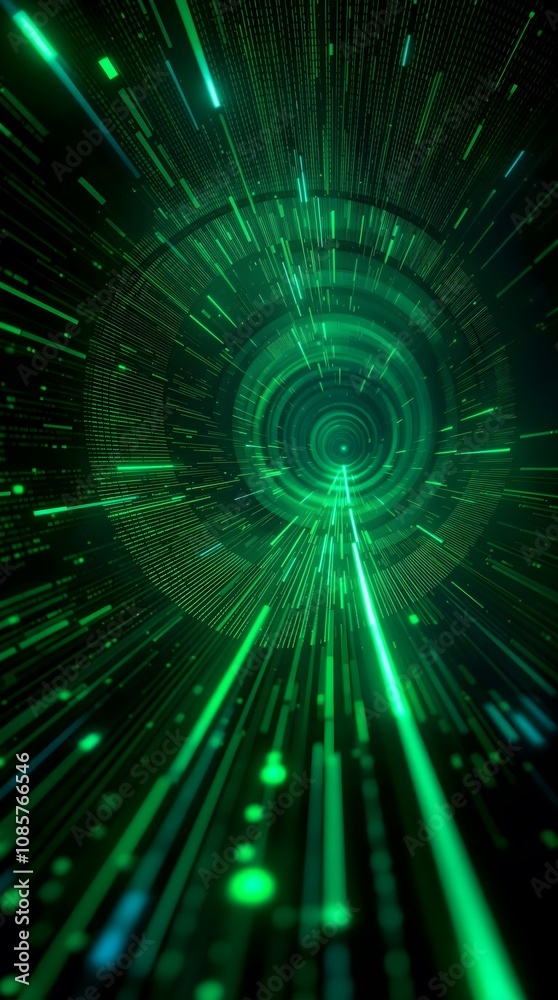 Obraz premium Capture a digital abstract image that represents data flow.