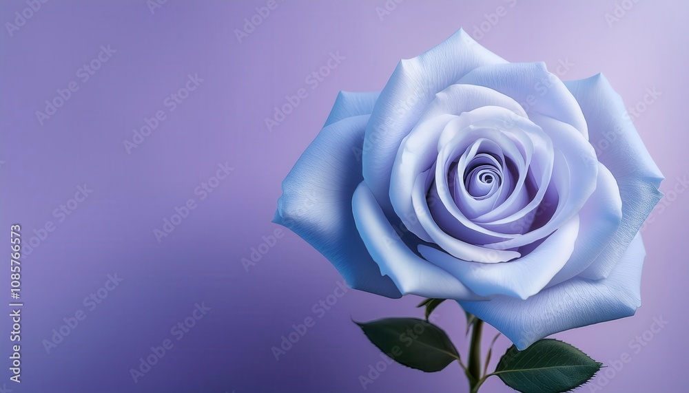 Fototapeta premium Enchanted Lavender Rose of Love. Perfect for Valentine's Day Romantic Designs, Celebrating Eternal Elegance and Symbolizing Unique Passion with Soft Pastel Shades and Dreamy Backgrounds