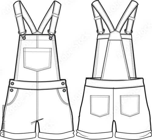 Dungaree Shorts