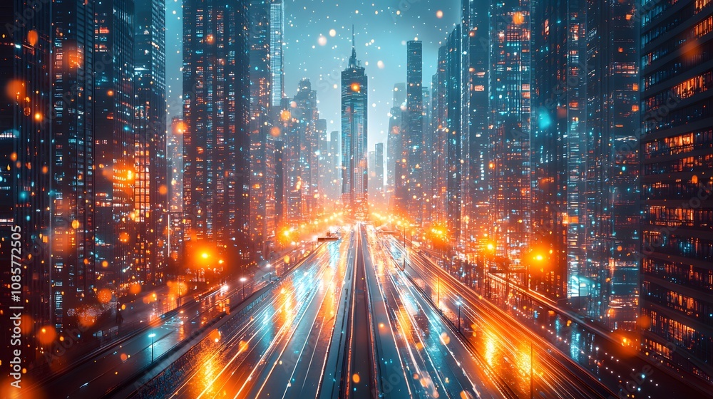 Fototapeta premium Science and technology city