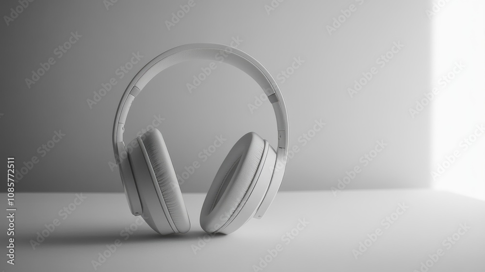 Headphones on table Headphones on table