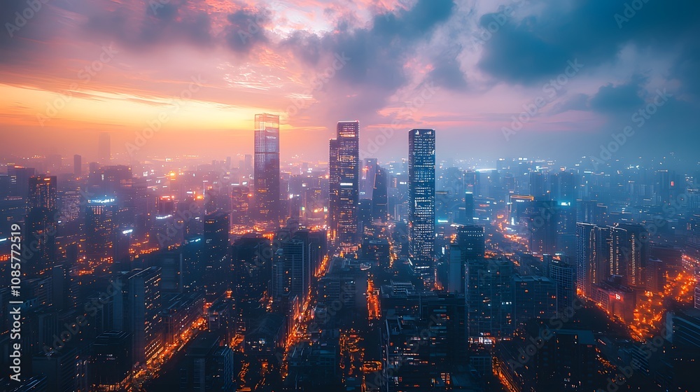 Fototapeta premium Science and technology city