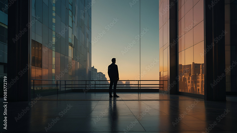 Fototapeta premium silhouette of a person