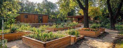 Growing fruit trees in a communal orchard at a young age