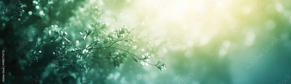 Obraz premium A soft, blurred background of green grass with sunlight filtering through the leaves, creating gentle shadows and highlights