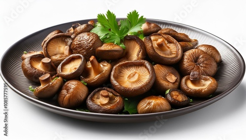 fried shiitake mushrooms, AI generated