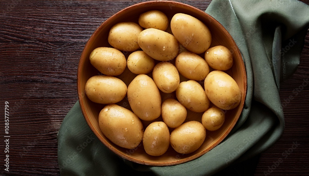 potato vegetables top view, AI generated potato vegetables top view, AI generated