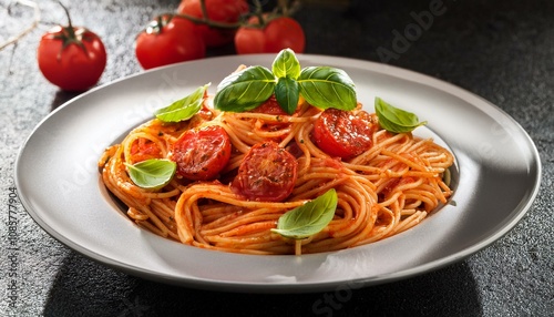 spaghetti al pomodoro, AI generated photo