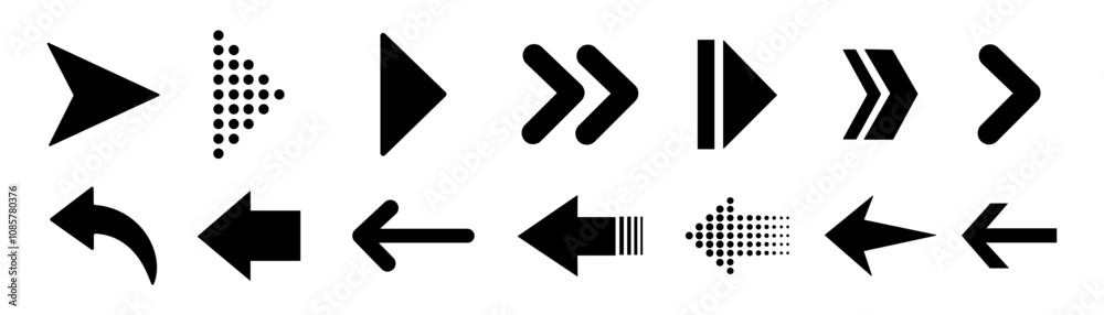 Arrow vector icons set. Collection of vector arrows. Arrow icon. Arrow vector icons set. Collection of vector arrows. Arrow icon.