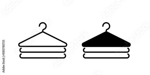 hanger Icon set .Symbol isolated white background. vector illustration. color editable.