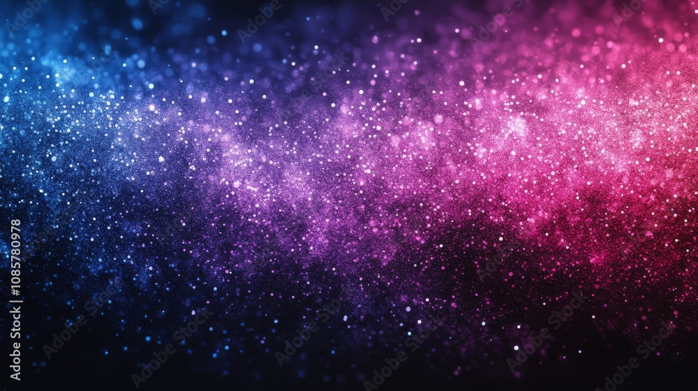 Fototapeta premium Night sky filled with vibrant pink and purple stars