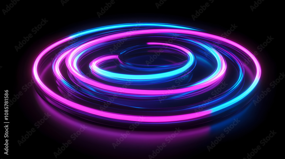 A whirl of neon lights blending. Whirl. Illustration A whirl of neon lights blending. Whirl. Illustration