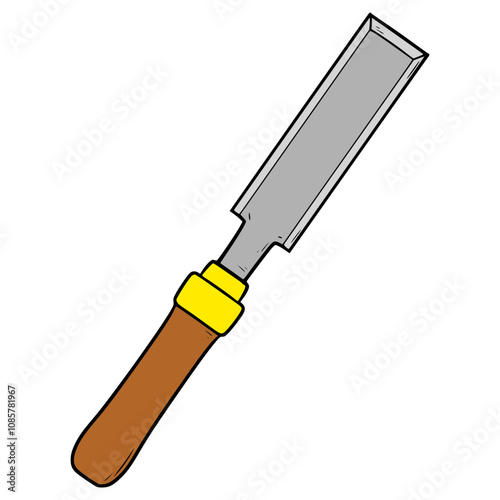 chiseling illustration hand drawn isolated vector