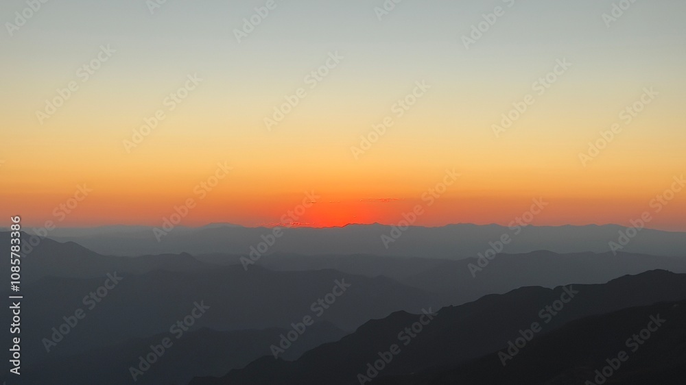 sunset over the mountains sunset over the mountains