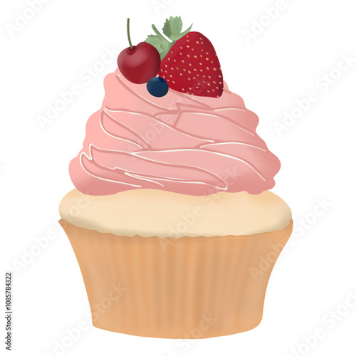 cupcake with cherry