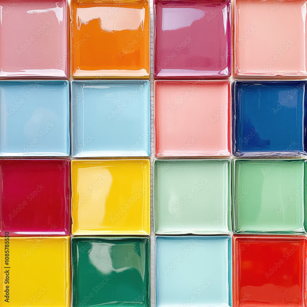 Vibrant Symmetrical Tile Layout for Design Inspiration Vibrant Symmetrical Tile Layout for Design Inspiration