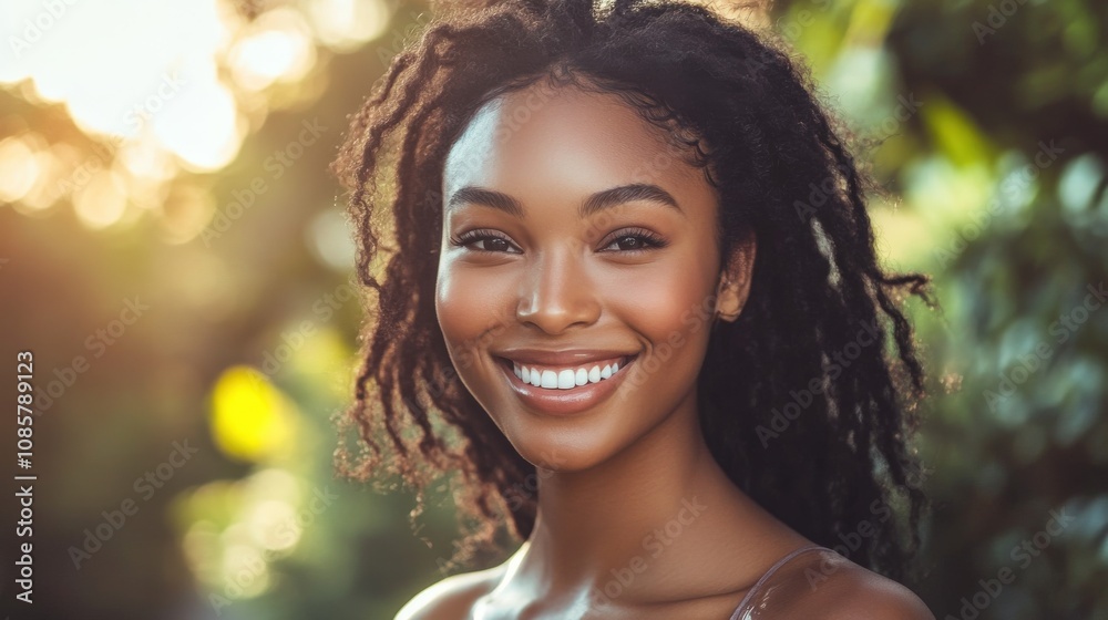 Portrait of a smiling woman with long, dark hair Portrait of a smiling woman with long, dark hair