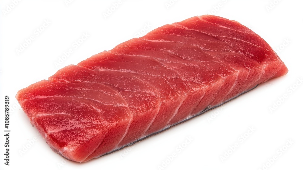 Slicing fresh tuna steak kitchen food photography culinary close-up seafood preparation