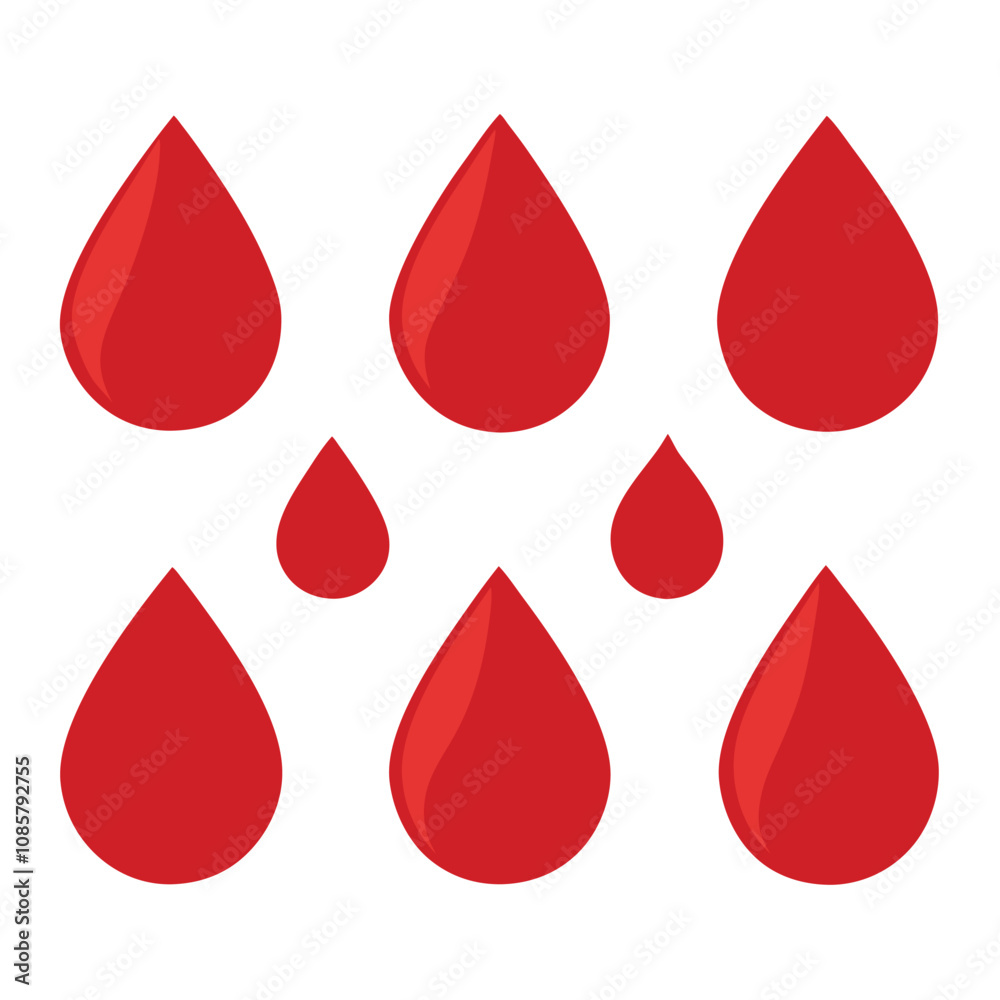 Drop Blood Icon Set Vector Design, Blood icon set illustration. Drop Blood Icon Set Vector Design, Blood icon set illustration.