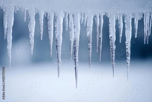 icicles on a roof photo