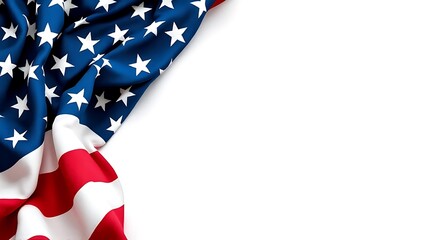 American flag on dark blue background with copy space, 2024 US presidential election, american national holiday, July 4, Veterans or memorial day