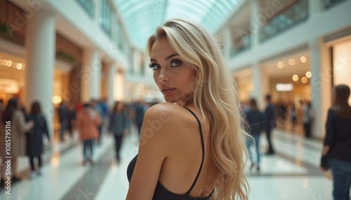 In a bustling shopping center, a blonde busty beautiful young woman stands confidently, wearing a sexy outfit. She turns around and gives you a look. The large mall attracts shoppers. Generative AI Free Download In a bustling shopping center, a blonde busty beautiful young woman stands confidently, wearing a sexy outfit. She turns around and gives you a look. The large mall attracts shoppers. Generative AI - GFXLoad