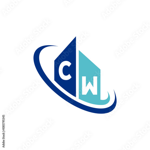 The modern logo design features a stylized two-letter initial in shades of blue, surrounded by circular elements to convey fluidity and professionalism