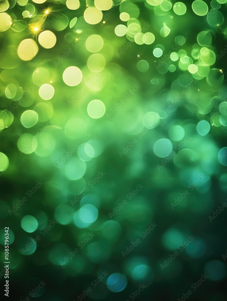 Obraz premium Green and Yellow Bokeh Close-Up