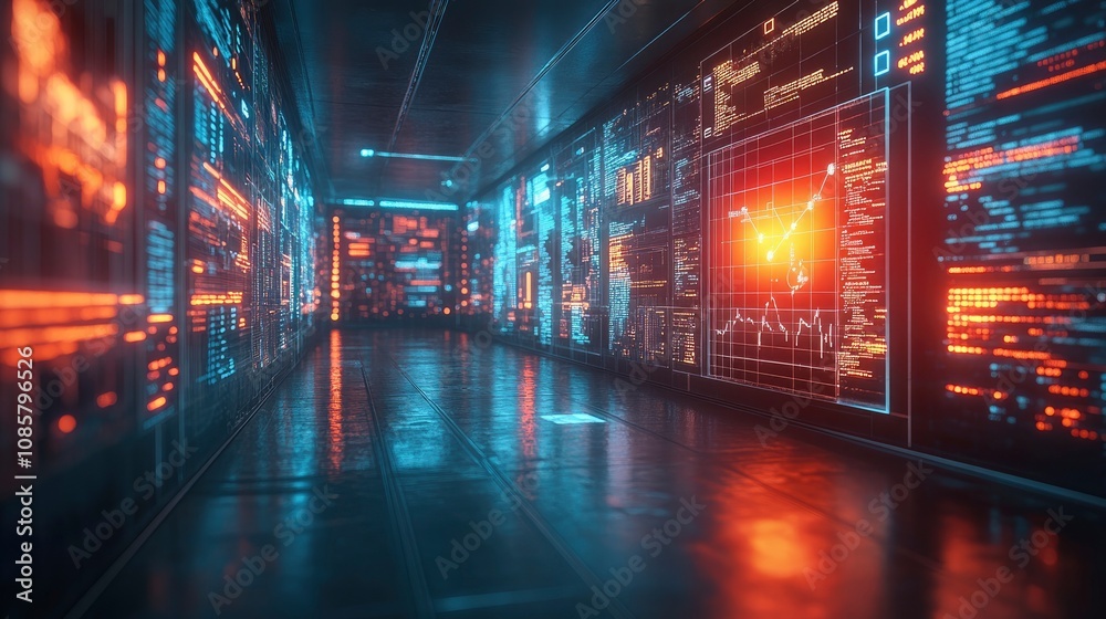 Virtual reality education space with floating formulas Virtual reality education space with floating formulas