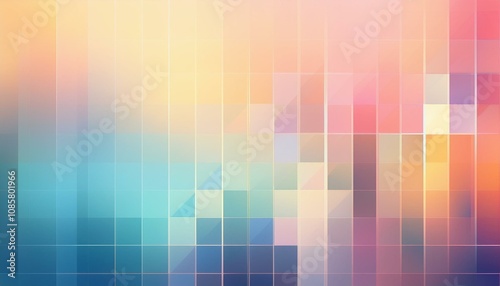 Abstract pastel mosaic. Soft, dreamy colors blend in a pixelated design.