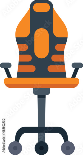 Comfortable and ergonomic chair designed for gamers, featuring a vibrant orange and black color scheme