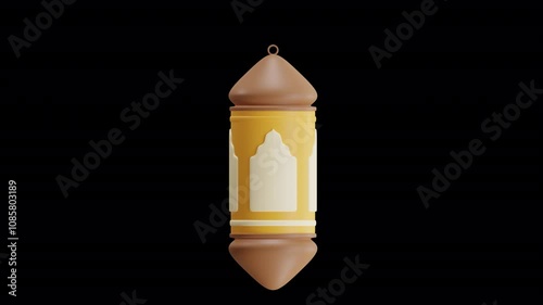 Ornate Golden Hanging Lantern Design