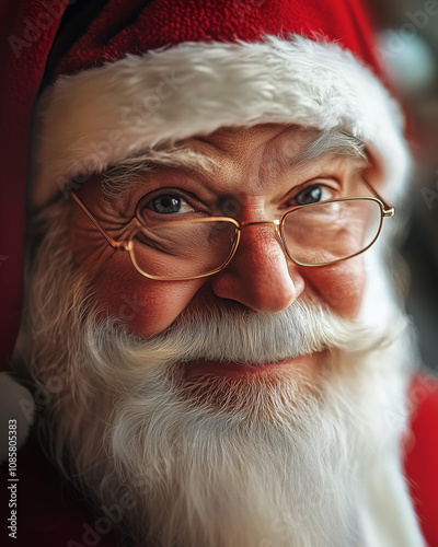 Detailed close-up of Santa ...