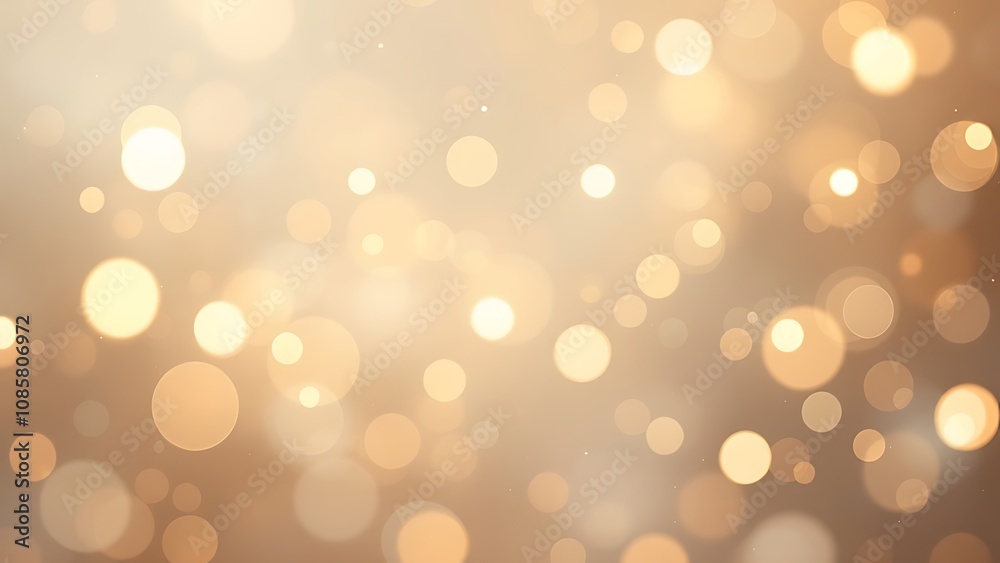 Golden bokeh blur abstract background with soft shimmering lights, perfect for festive designs, elegant visual effects, and luxurious event backdrops.