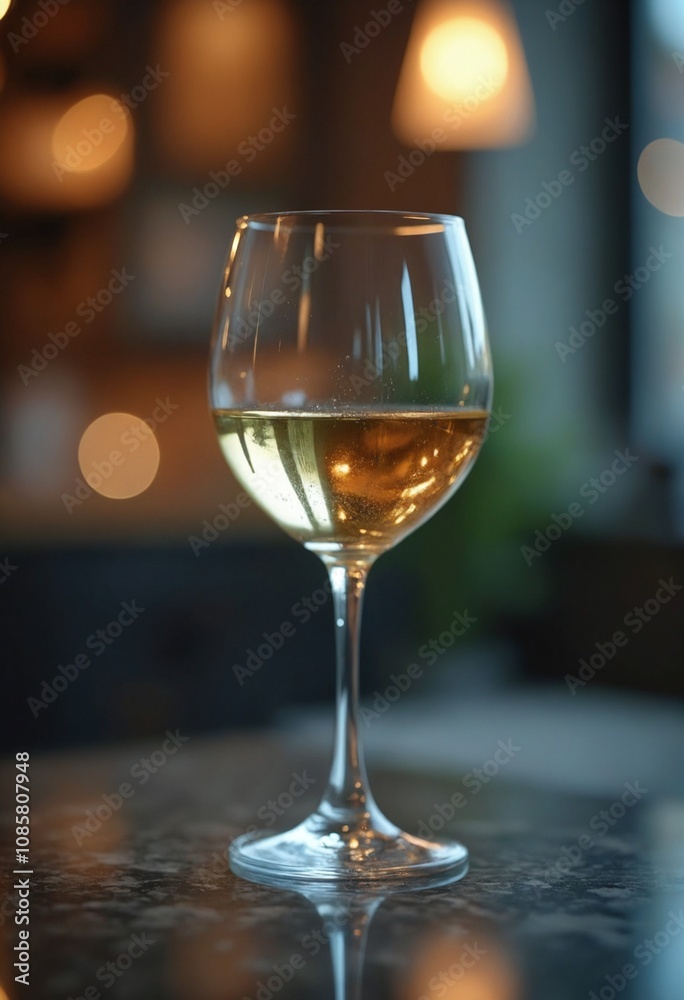 Glass of white wine on a blurred background Glass of white wine on a blurred background