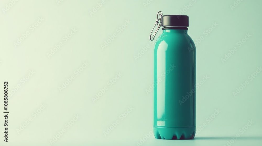 Bright Water Bottle on Light Background Bright Water Bottle on Light Background