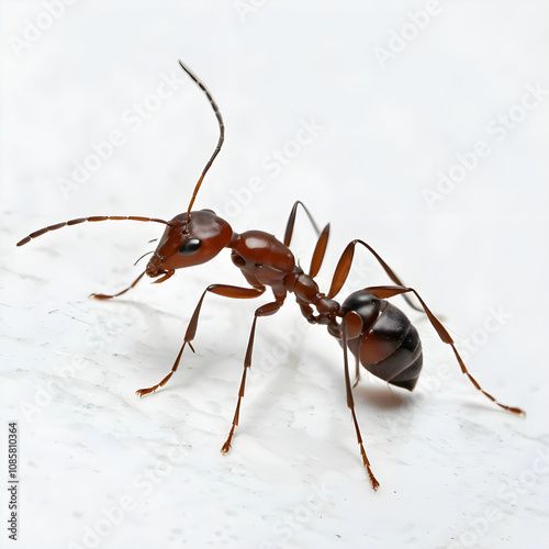 Ant isolated on white Formica ruff