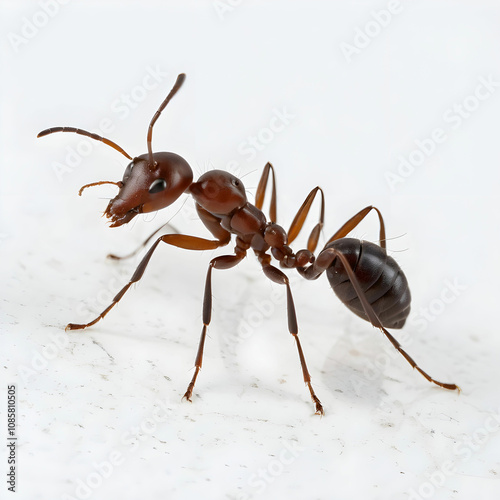 Ant isolated on white Formica ruff