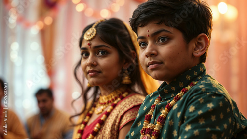 Vibrant Bhai Dooj Celebration - Siblings in Traditional Attire1