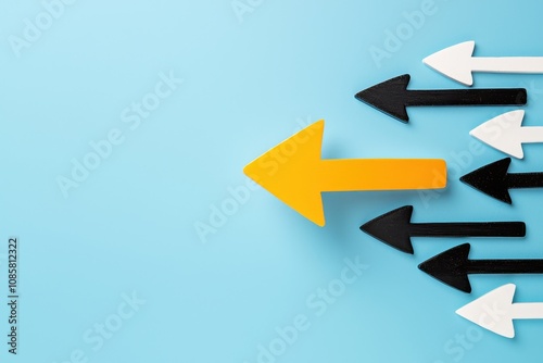 Free Download A vibrant arrangement of arrows pointing in various directions, emphasizing individuality and the concept of choosing one's unique path. - GFXLoad