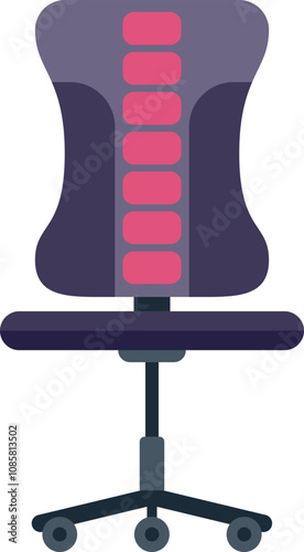 Modern office chair featuring ergonomic back support for comfort, promoting good posture and a healthy back